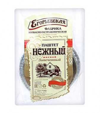 Паштет мясной Нежный Егорьевская 95 грамм